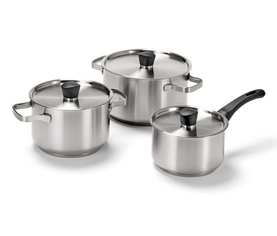 Edelstahl-Kochtopf-Set