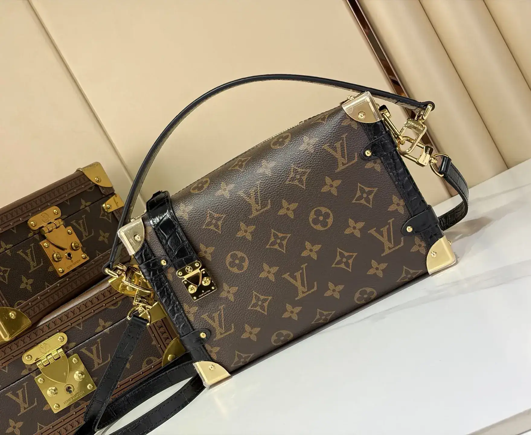 Louis Vuitton Black Monogram Canvas Top Handle Bag product photo from LabelPicks