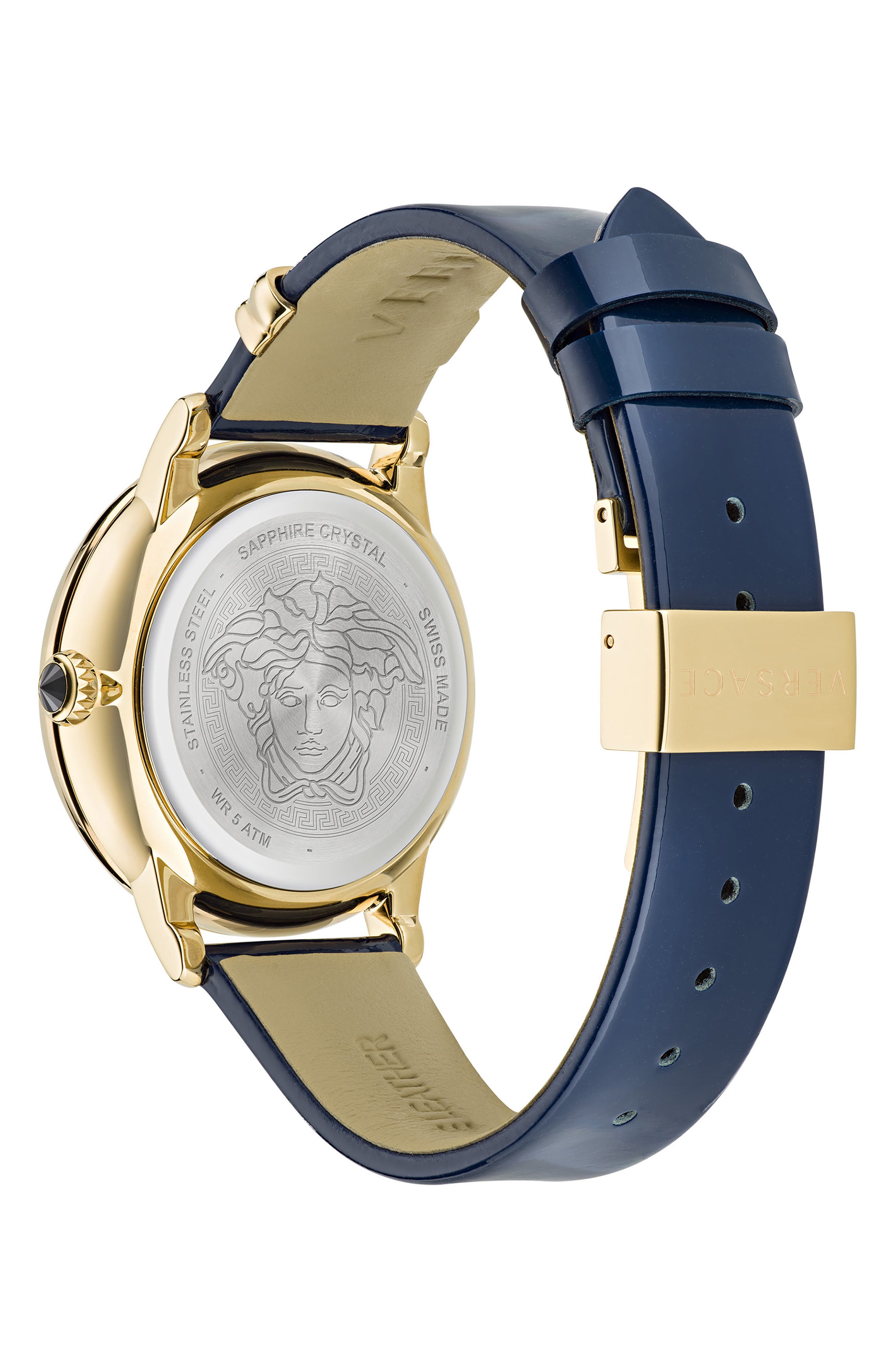 Versace Medusa Alchemy Leather Strap Watch, 38mm