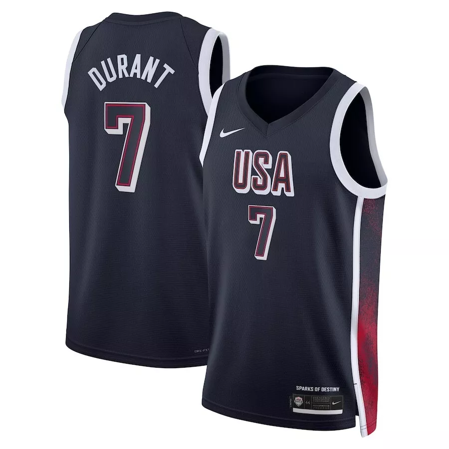 Kevin Durant #7 USA Men’s National Team USA 2024 OLYMPIC JERSEYS - Navy