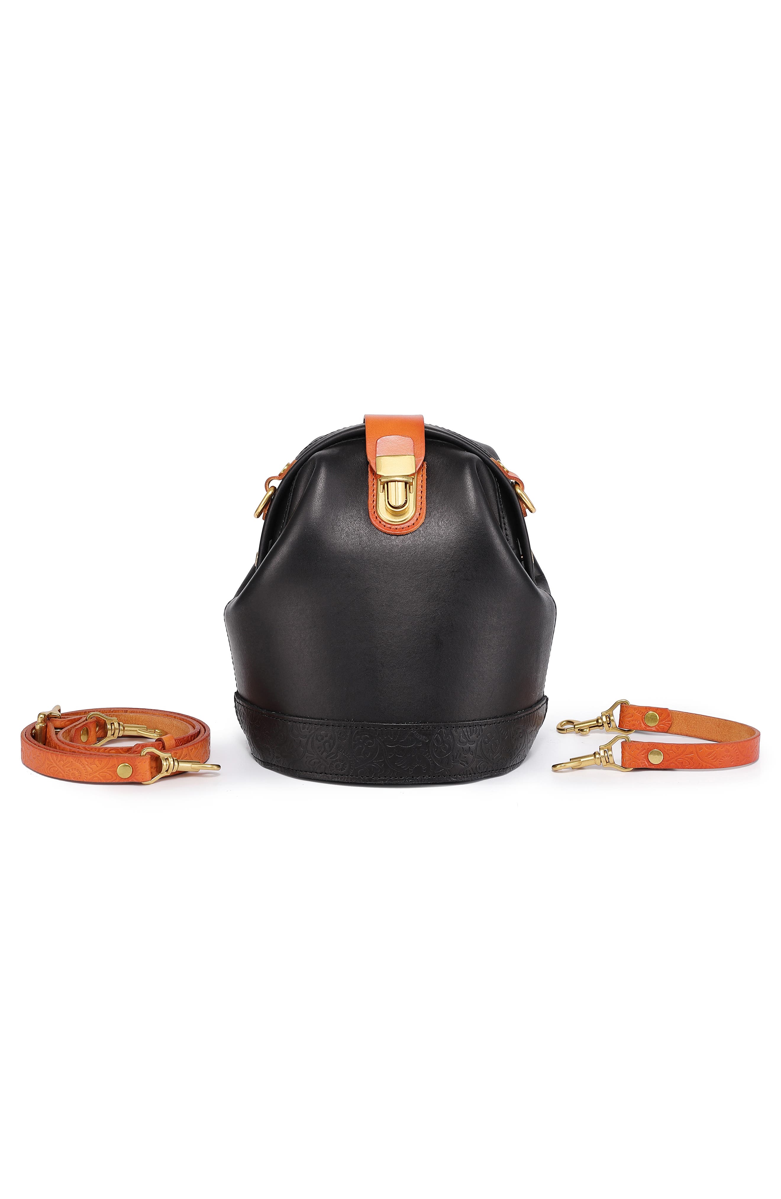 OLD TREND Doctor Bucket Leather Crossbody Bag