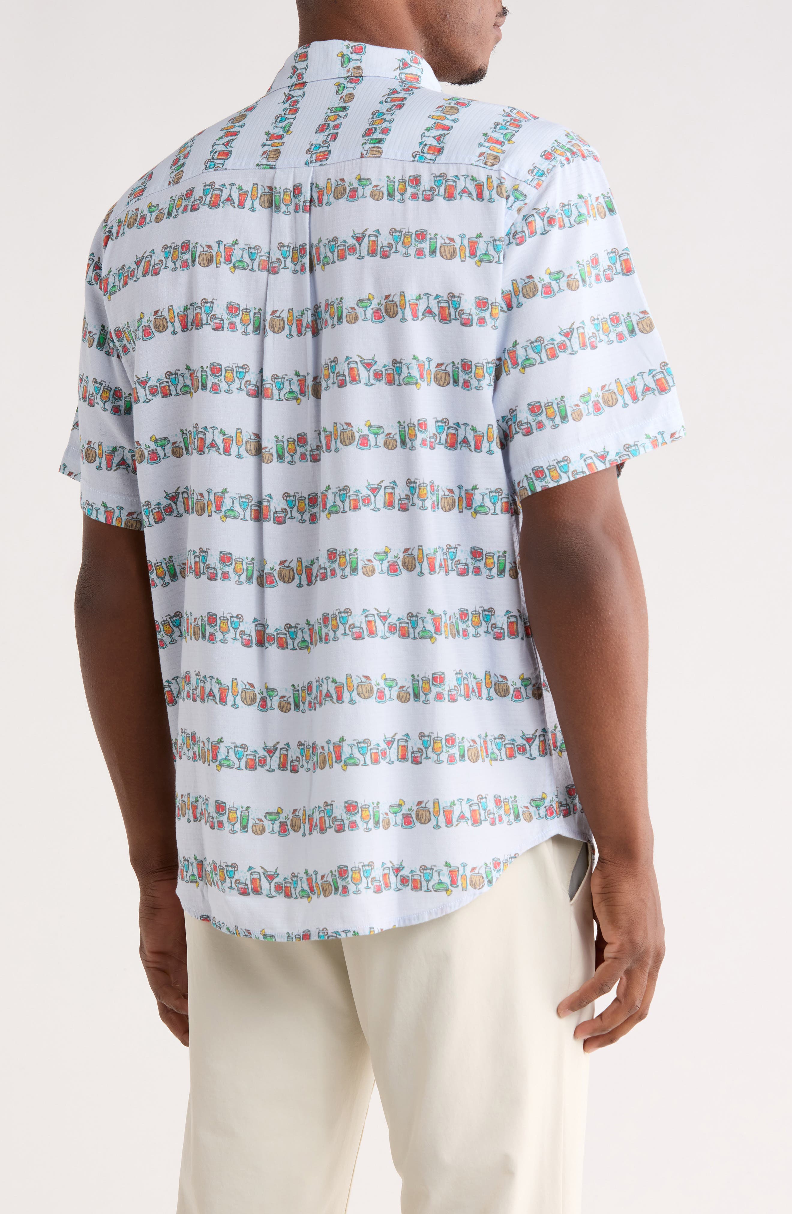 Tommy Bahama Tropical Drinks Short Sleeve Button-Up Shirt