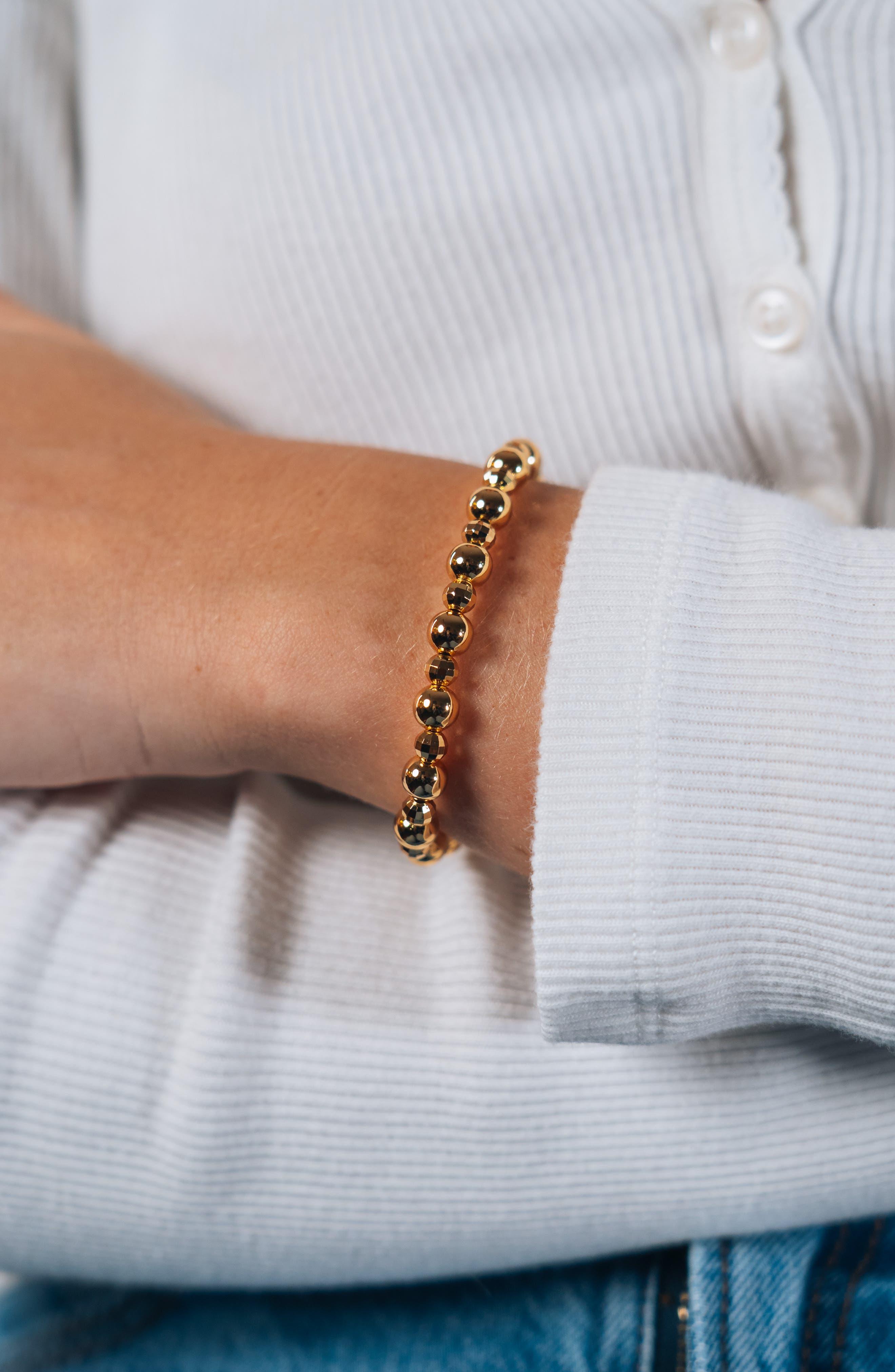 Sterling Forever Summer Beaded Stretch Bracelet