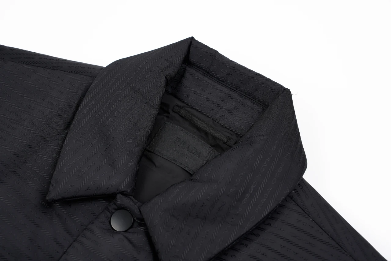 Prada Black Jacquard Triangle Logo Padded Vest product photo from LabelPicks