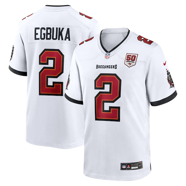 Emeka Egbuka  Tampa Bay Buccaneers Nike 50th Season Game Jersey -  White