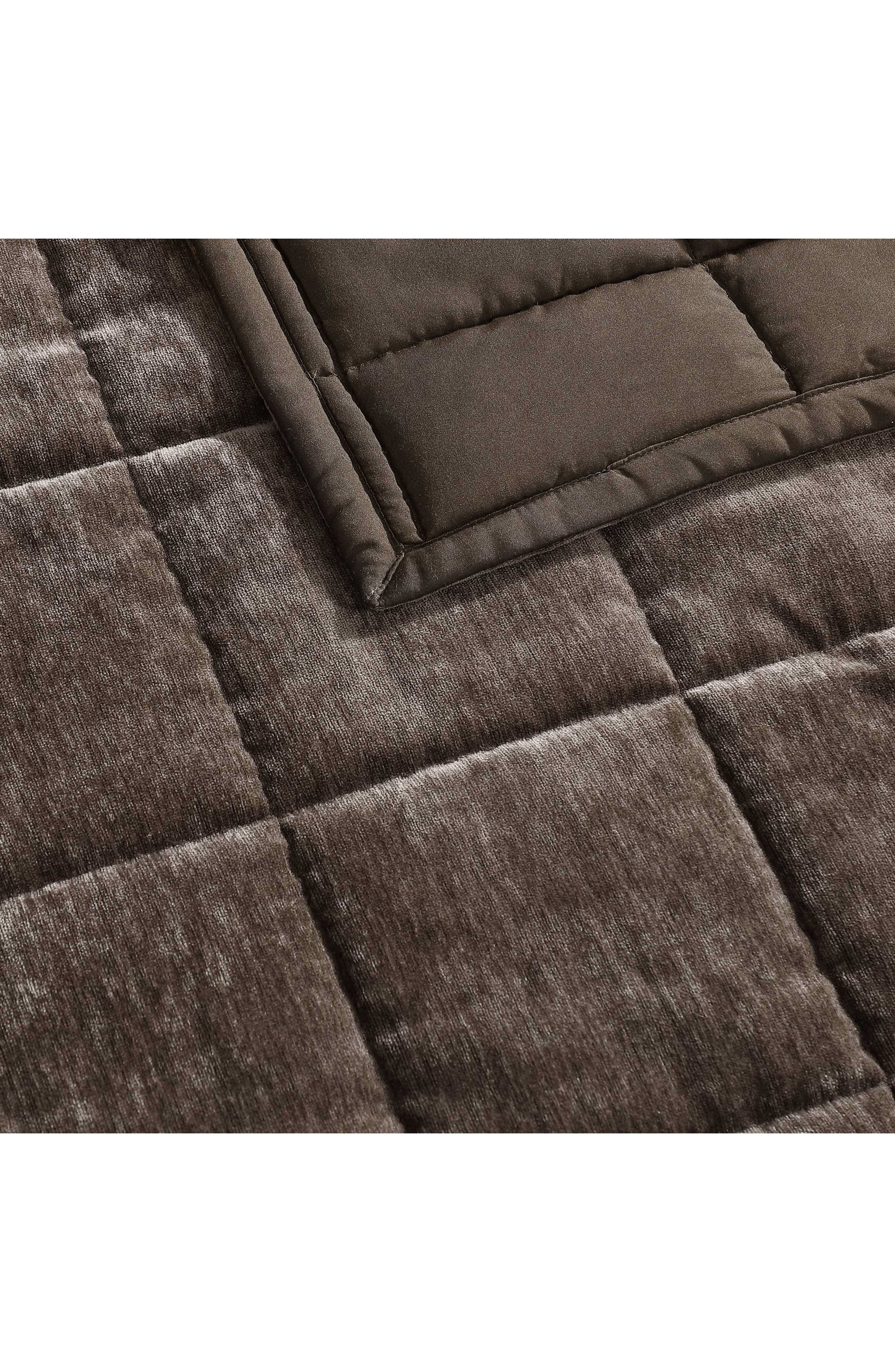Vera Wang Solid Box Stitched Chenille Quilt & Shams Set