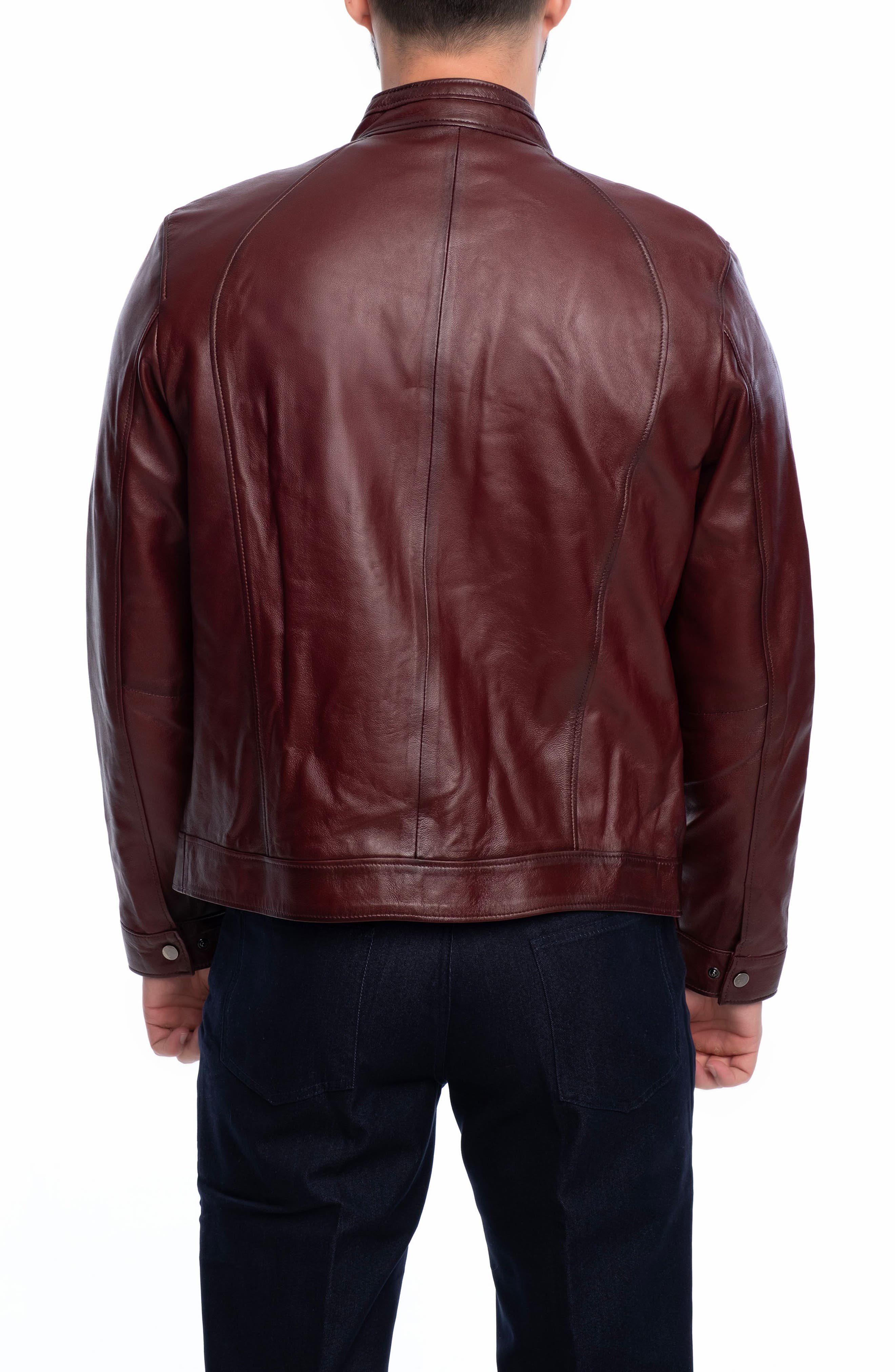 VELLAPAIS Smooth Leather Jacket