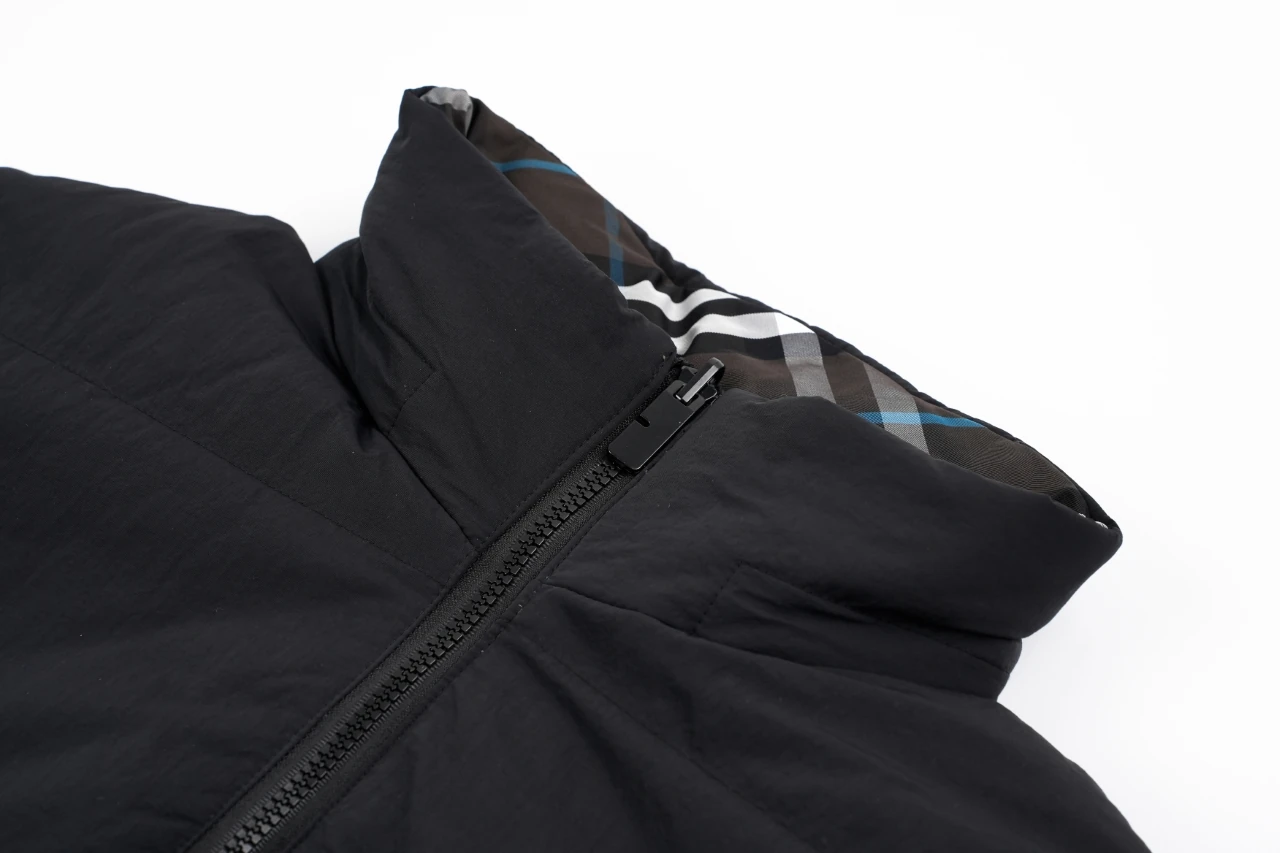 Burberry Black Reversible Check Down Jacket product photo from LabelPicks