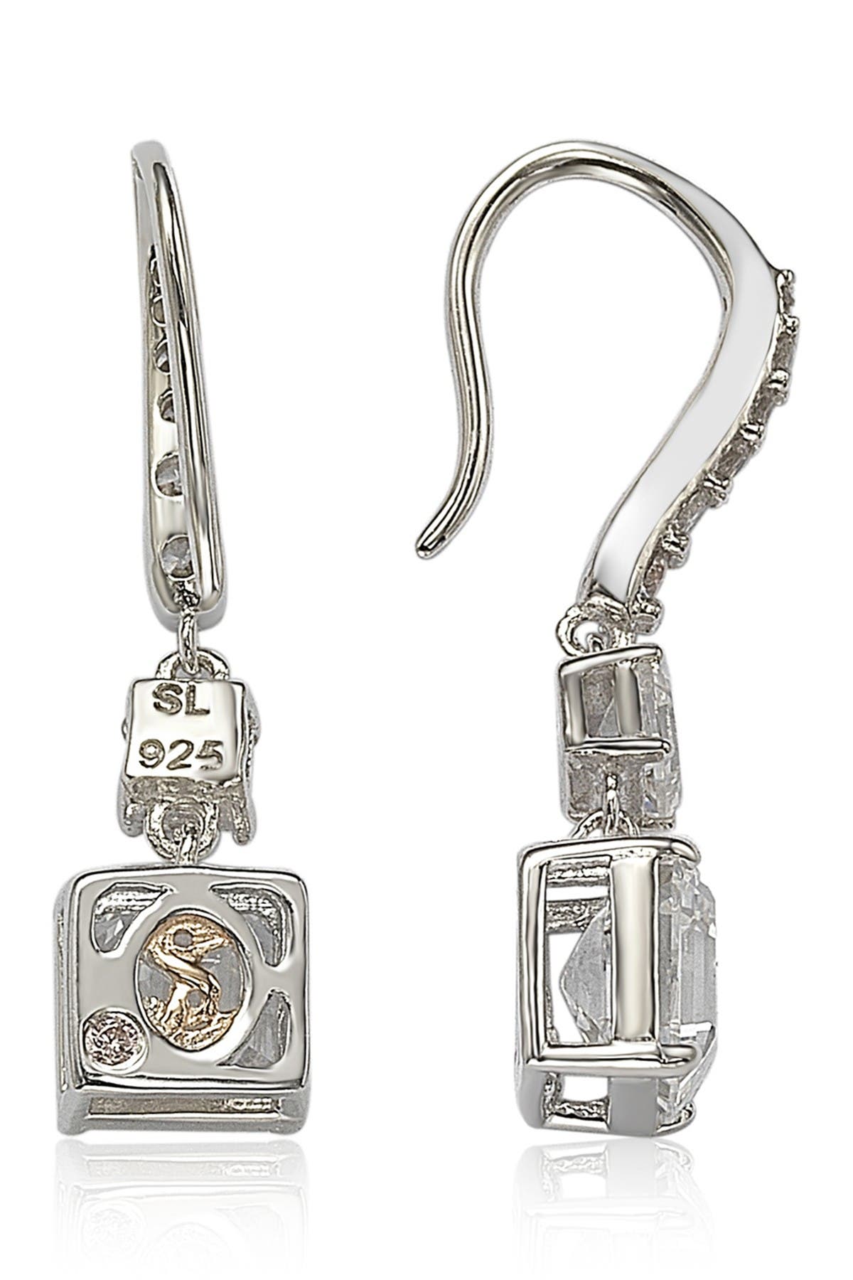SUZY LEVIAN Sterling Silver White Cubic Zirconia Drop Earrings