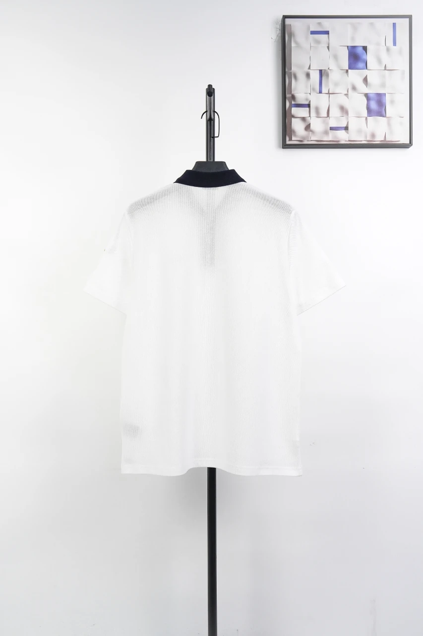 Moncler White Contrast-Collar Snap Polo Shirt product photo from LabelPicks