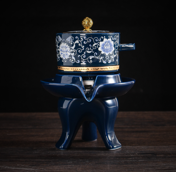 Jingdezhen Jianzhan Inlaid Gilt Silver Handmade Tea Set