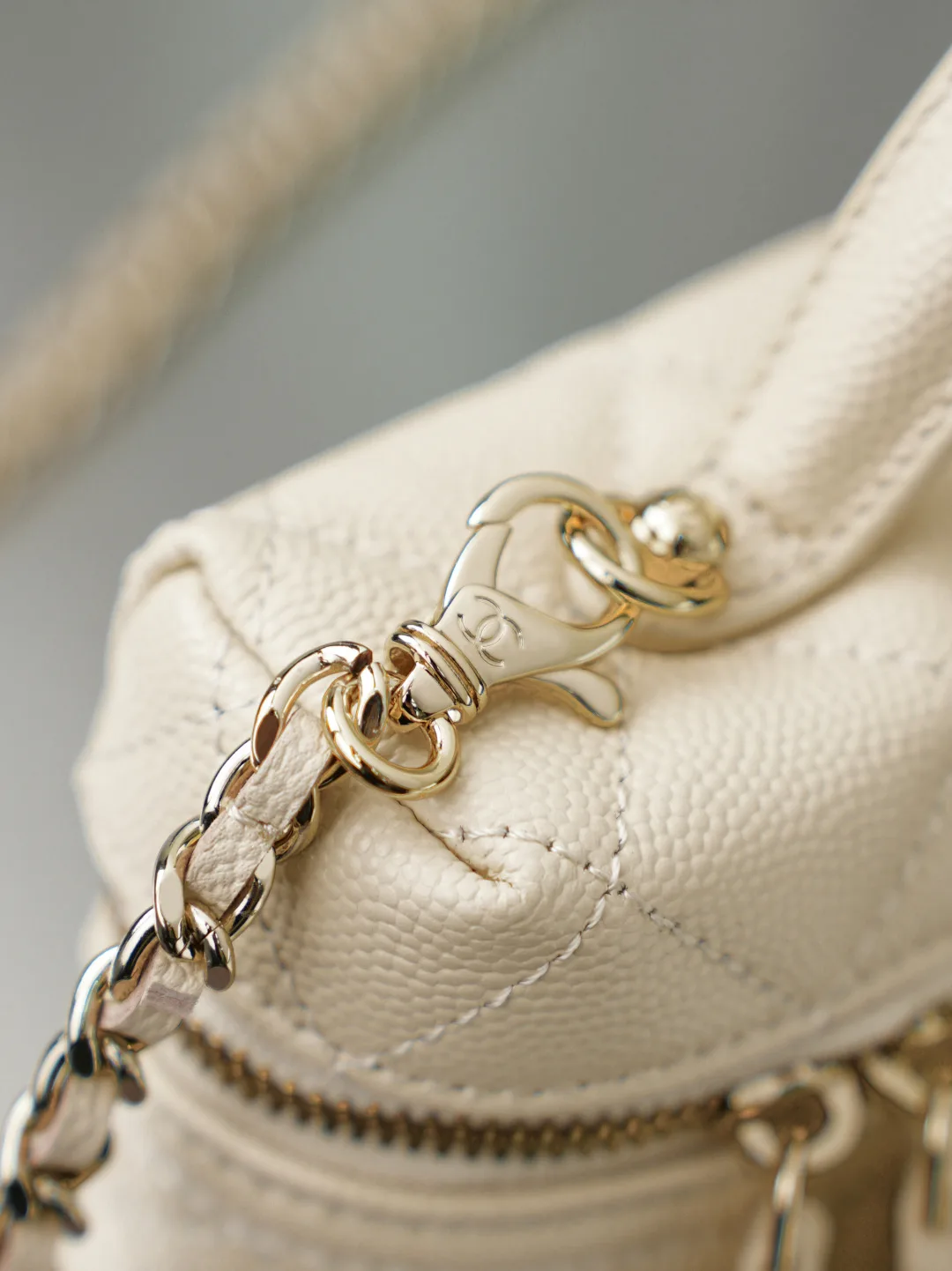 Chanel White Quilted Leather Top Handle Bag product photo from LabelPicks
