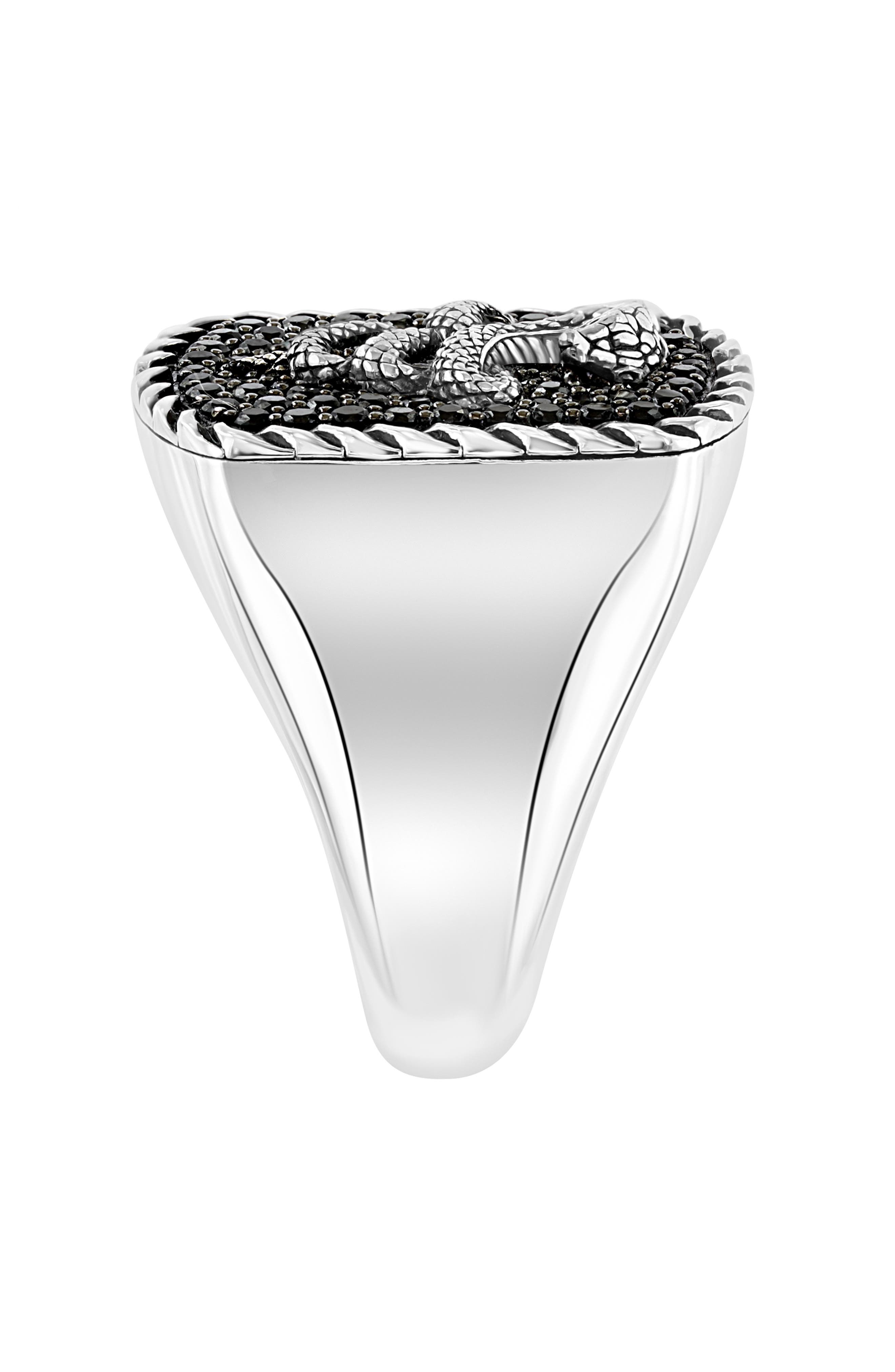 EFFY Black Spinel Snake Ring