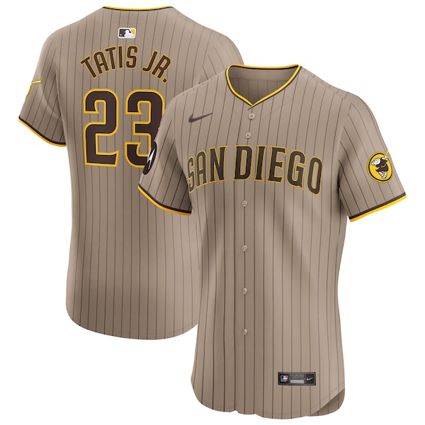 Fernando Tatis Jr. San Diego Padres Nike Alternate Elite Sponsor Patch Player Jersey - Tan