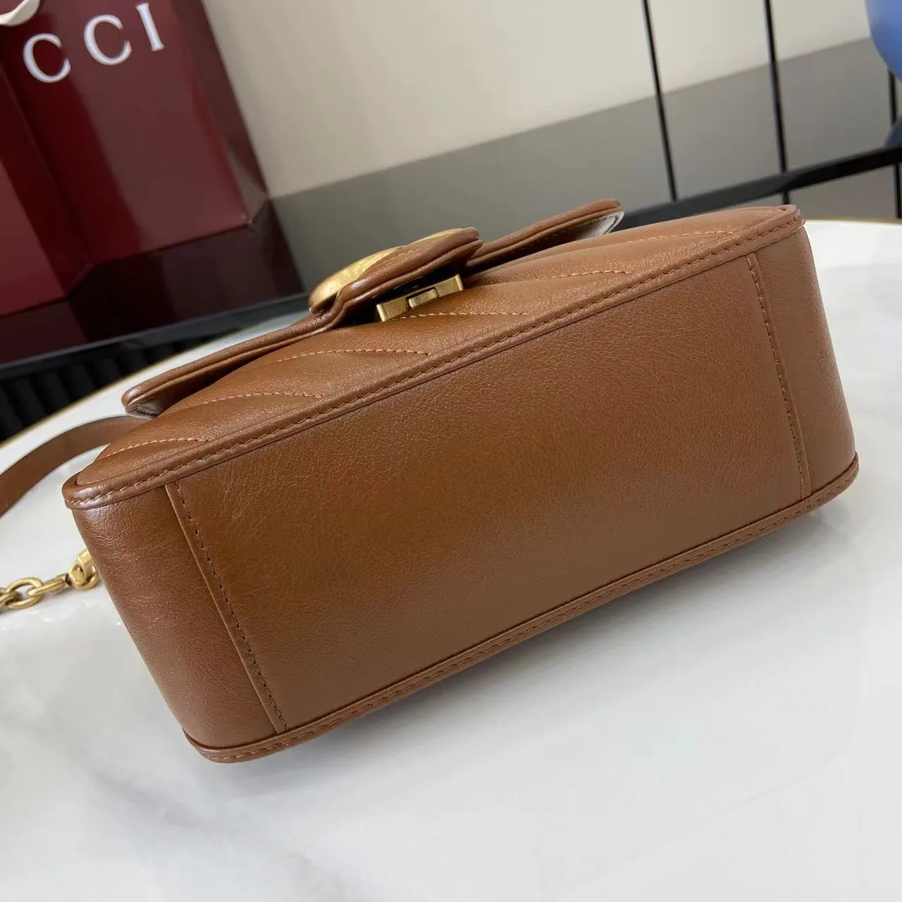 Gucci Brown Marmont GG Supreme Canvas Top Handle Bag product photo from LabelPicks