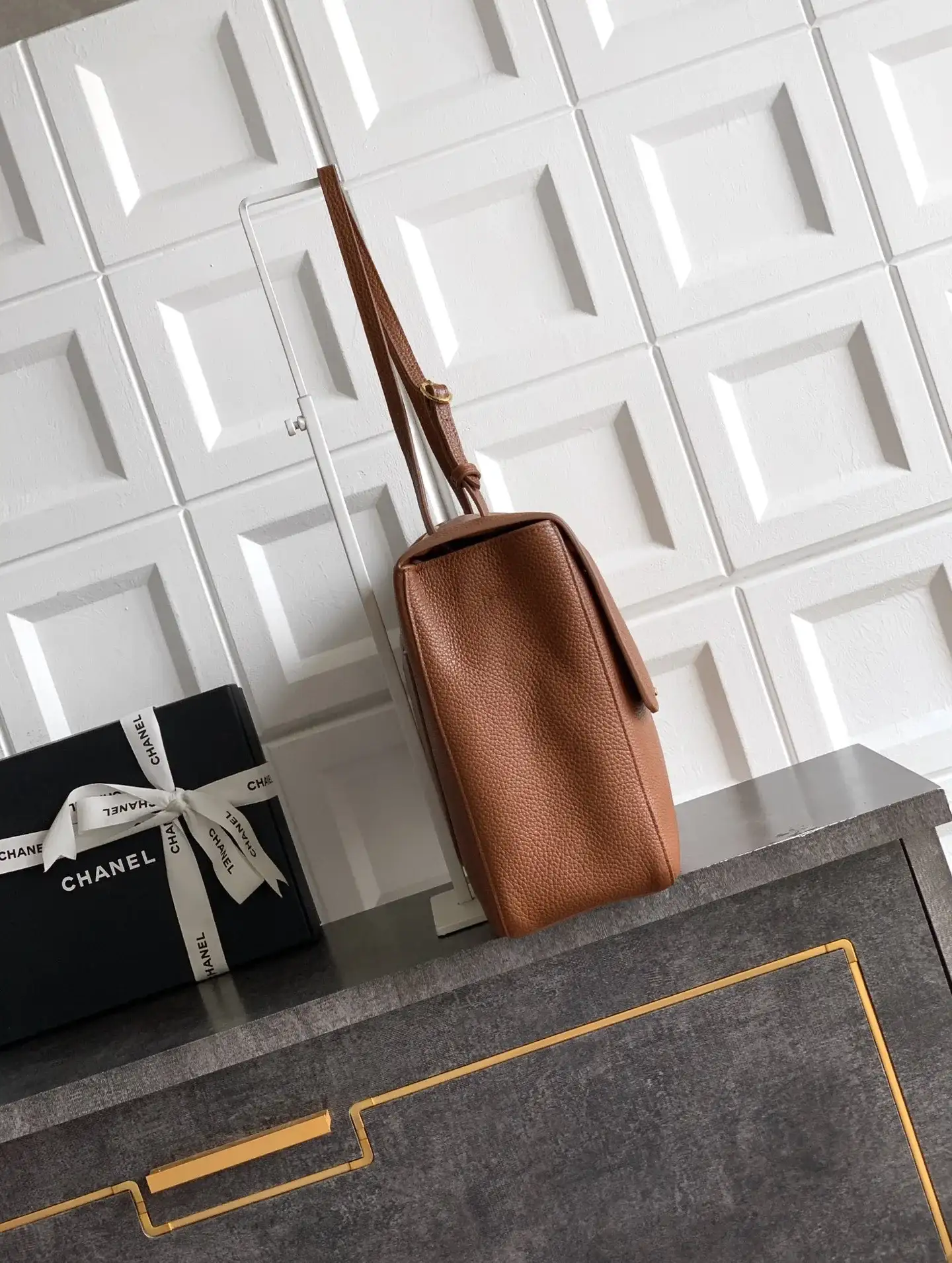 Chanel Brown Classic Flap Shoulder Bag product photo from LabelPicks