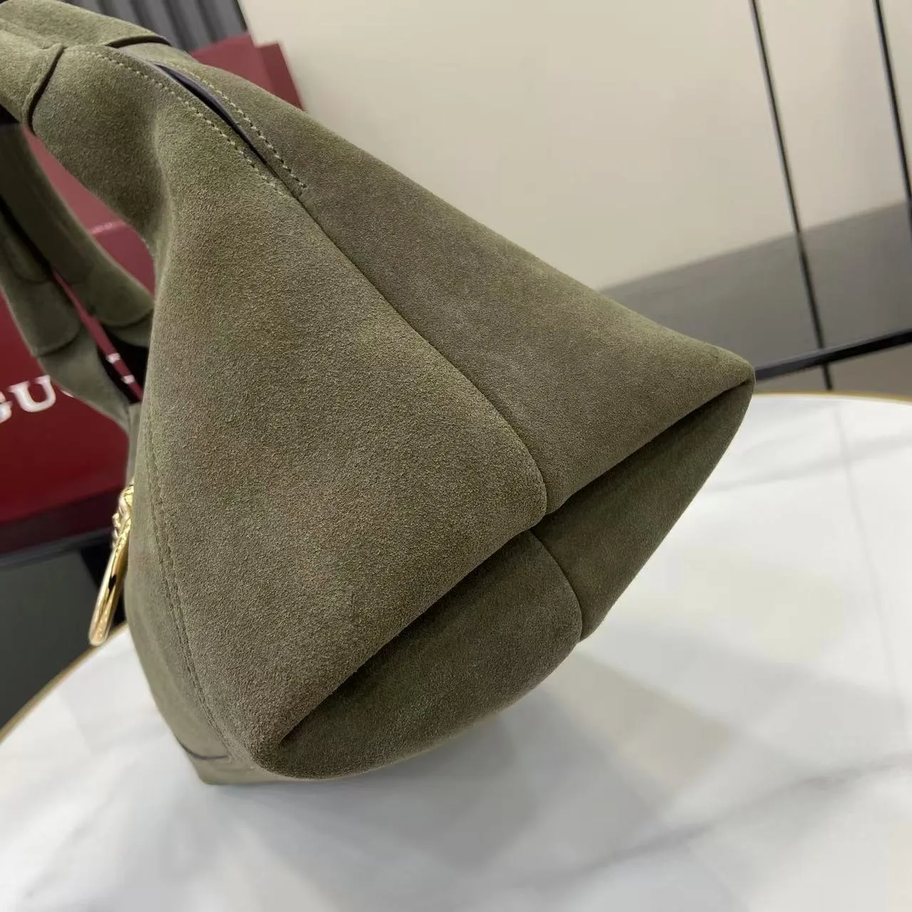 Gucci Green Suede Leather Shoulder Bag product photo from LabelPicks