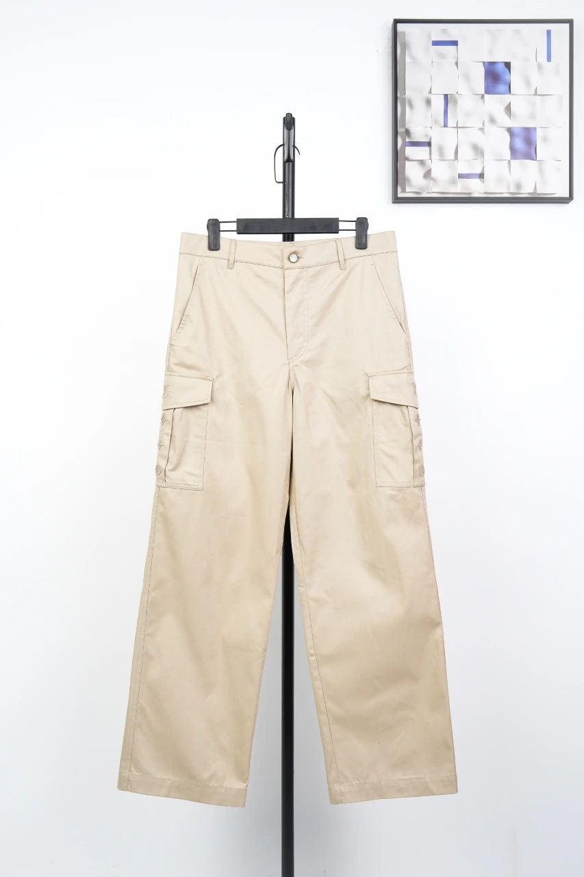 Louis Vuitton Khaki Multi Pocket Embroidered Cargo Pants product photo from LabelPicks