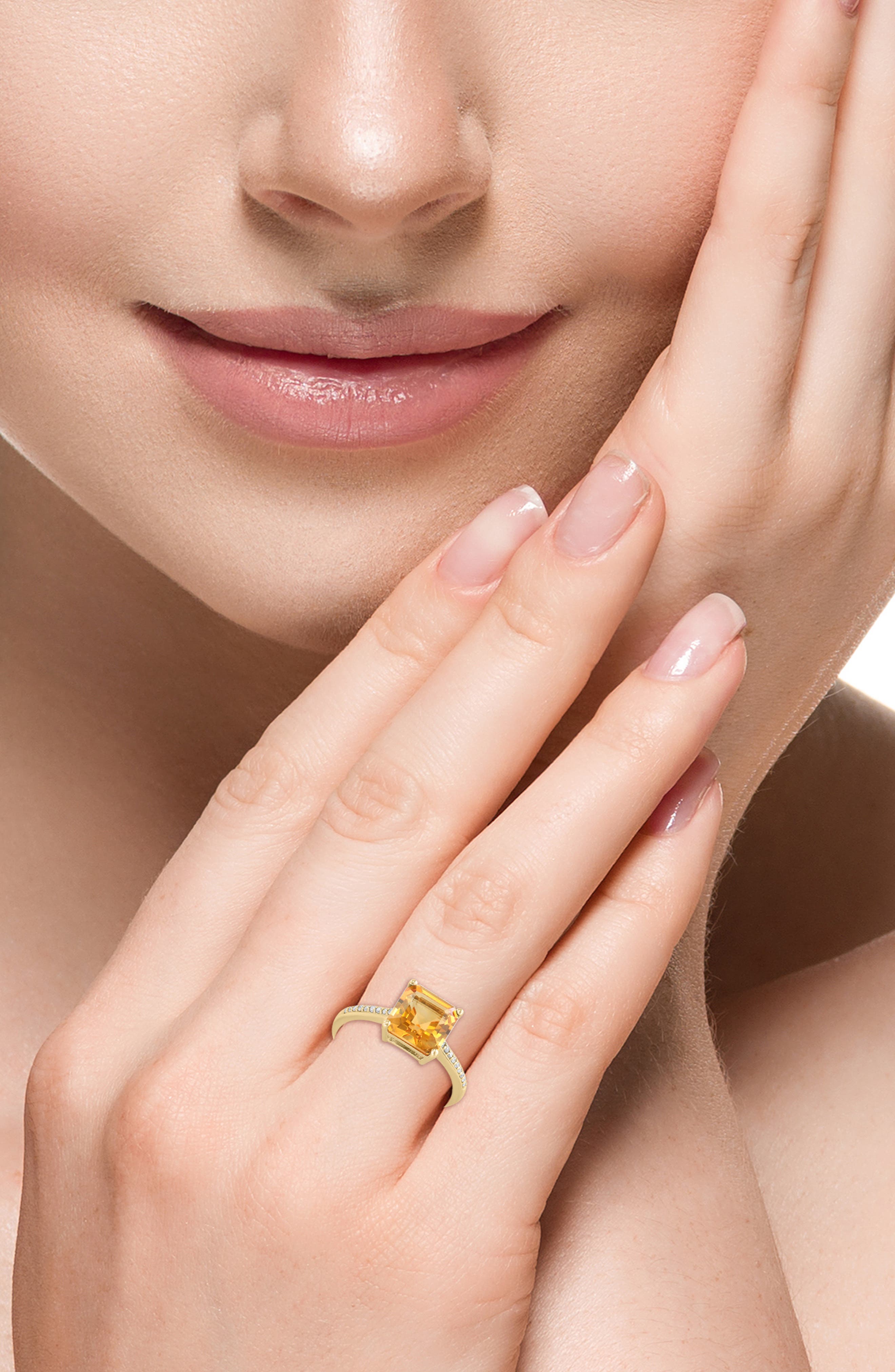 EFFY 14K Gold Diamond & Citrine Ring