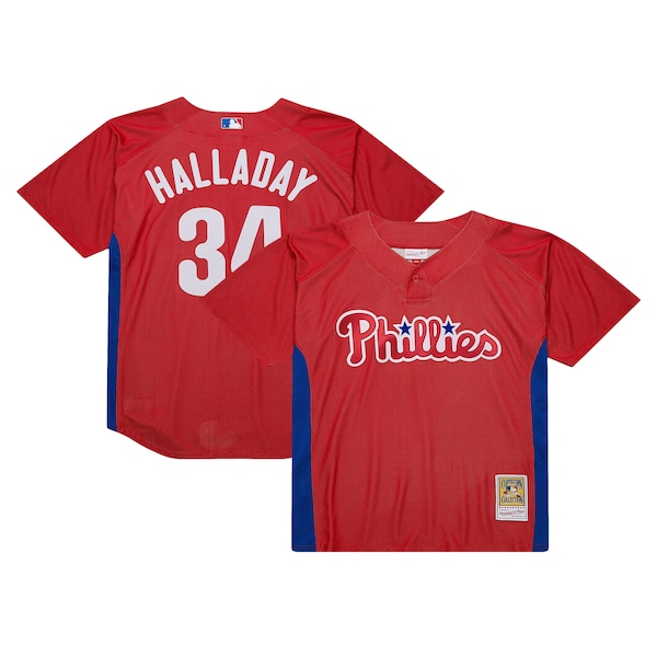 Roy Halladay Philadelphia Phillies Cooperstown Collection 2010 Batting Practice Jersey - Red