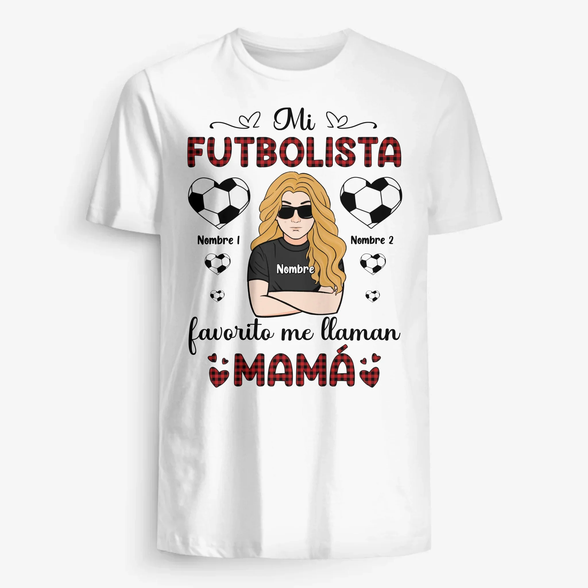 Personalizar Camisetas Para Mamá | Personalizado Regalo Para Madre | Mis Futbolistas Favoritos me Llaman Mamá/Abuela