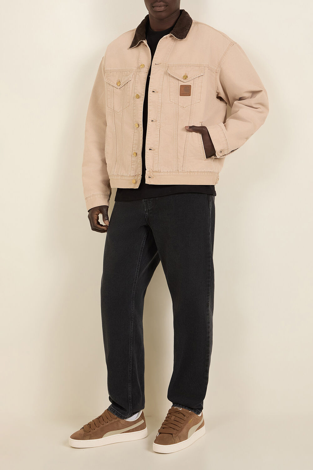 CARHARTT WIP ז'קט ג'ינס מחמם