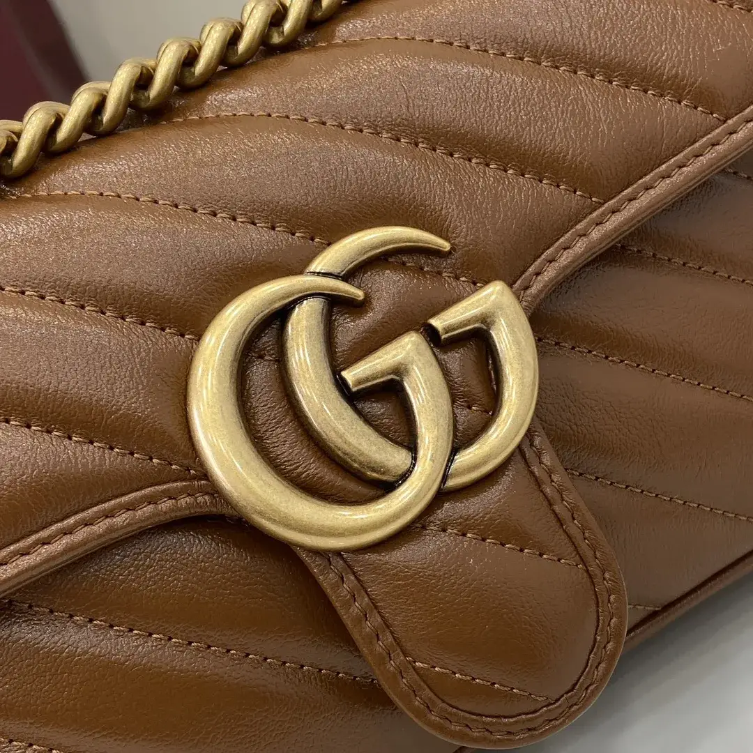 Gucci Brown Marmont GG Supreme Canvas Crossbody Bag product photo from LabelPicks