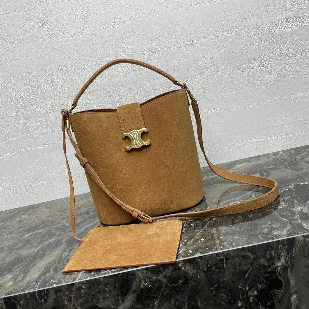 Celine Louise Gold Calfskin Bucket Bag product photo from LabelPicks