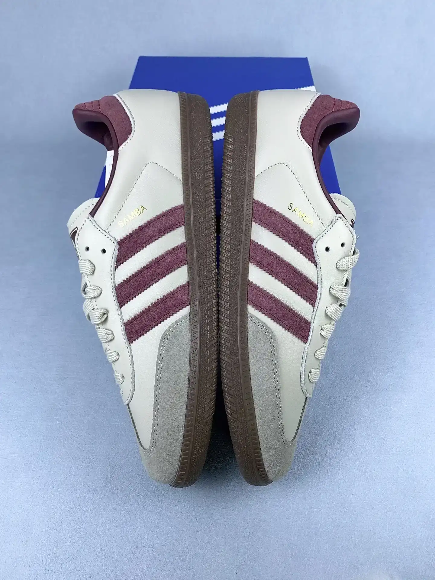 adidas Samba OG Putty Grey Maroon Shoes product photo from LabelPicks