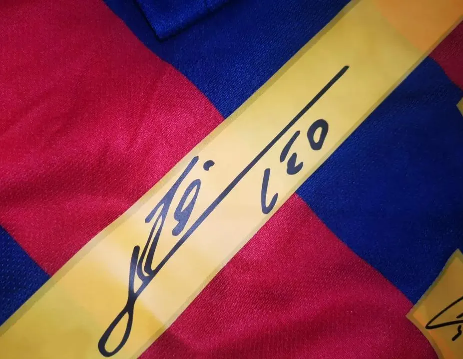 Tres Amigos SIGNED Messi, Neymar, Suarez Barcelona Jersey - 2014/15 Home Shirt - COA