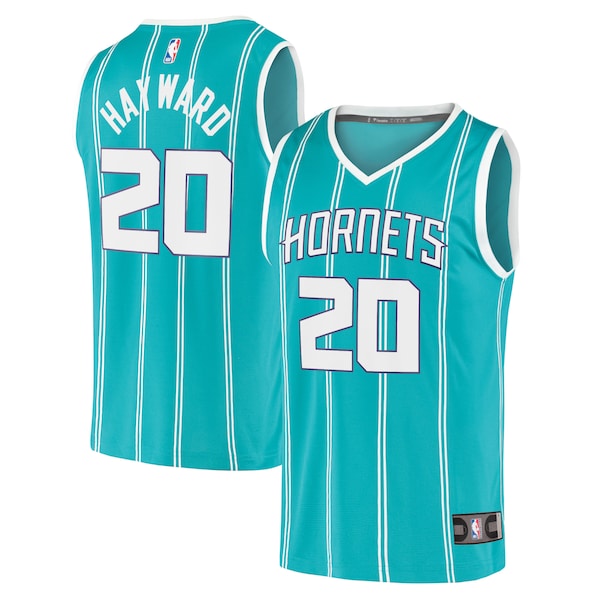 Gordon Hayward Charlotte Hornets  2020/21 Fast Break Replica Player Jersey Teal - Icon Edition