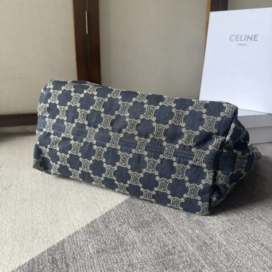 Celine Triomphe Brown Denim Tote Bag product photo from LabelPicks