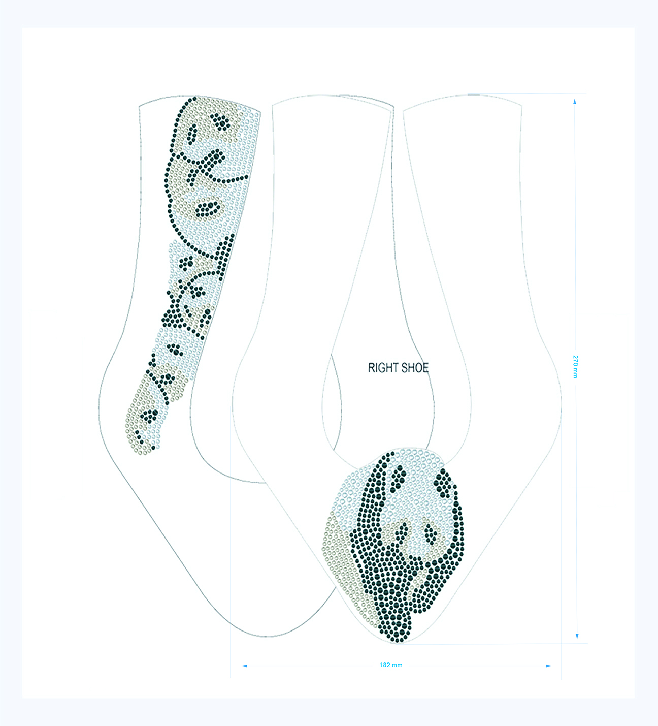 Hotfix crystal upper pattern design