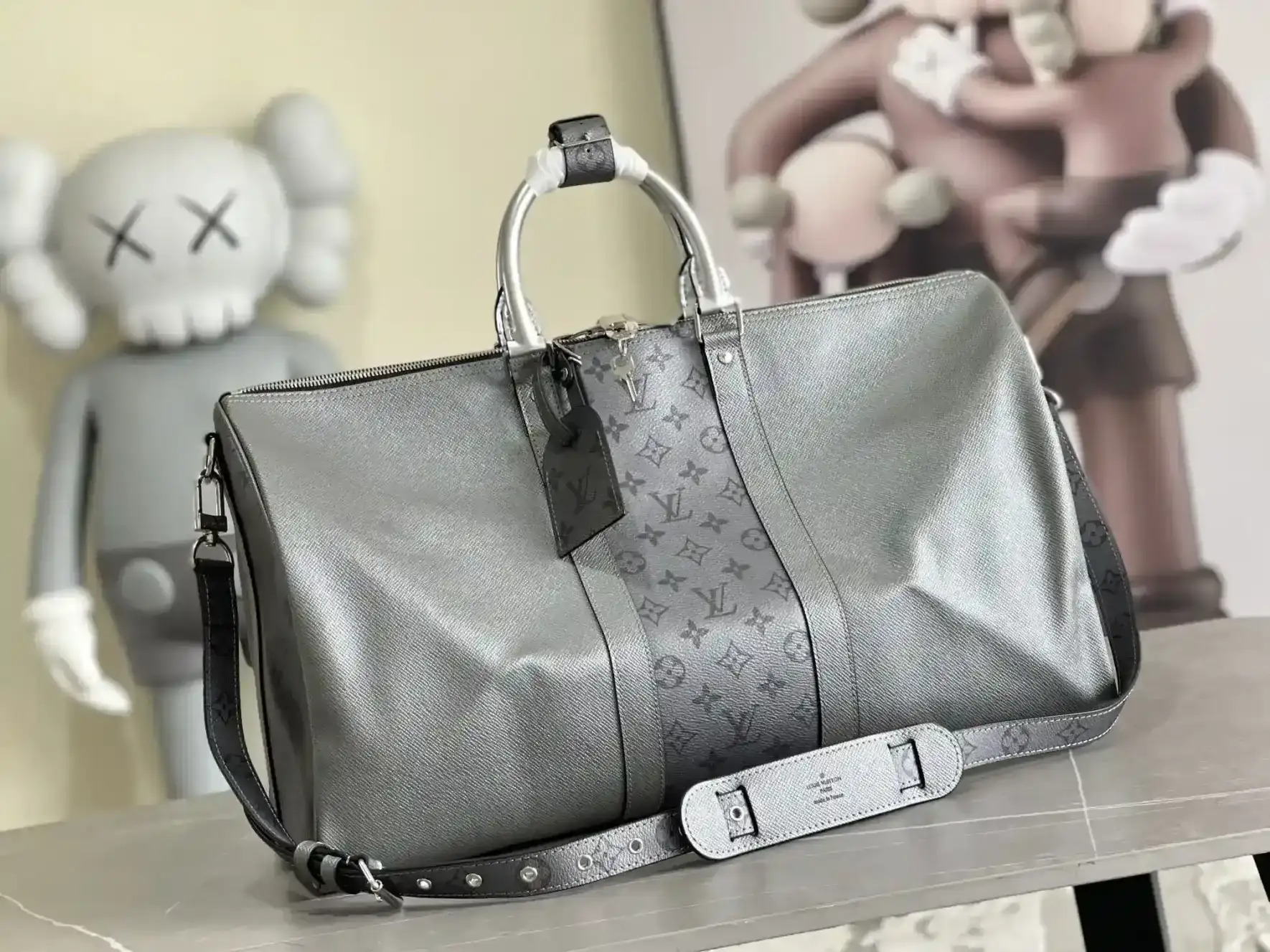 Louis Vuitton Canvas and Leather Keepall Tote Bag product photo from LabelPicks