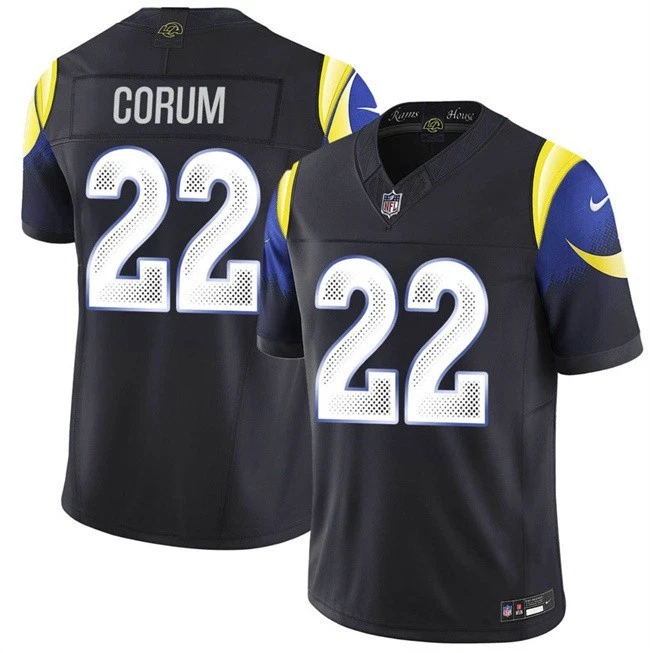 Blake Corum Los Angeles Rams Nike 2025 RIVALRIES Vapor Limited Jersey - Navy