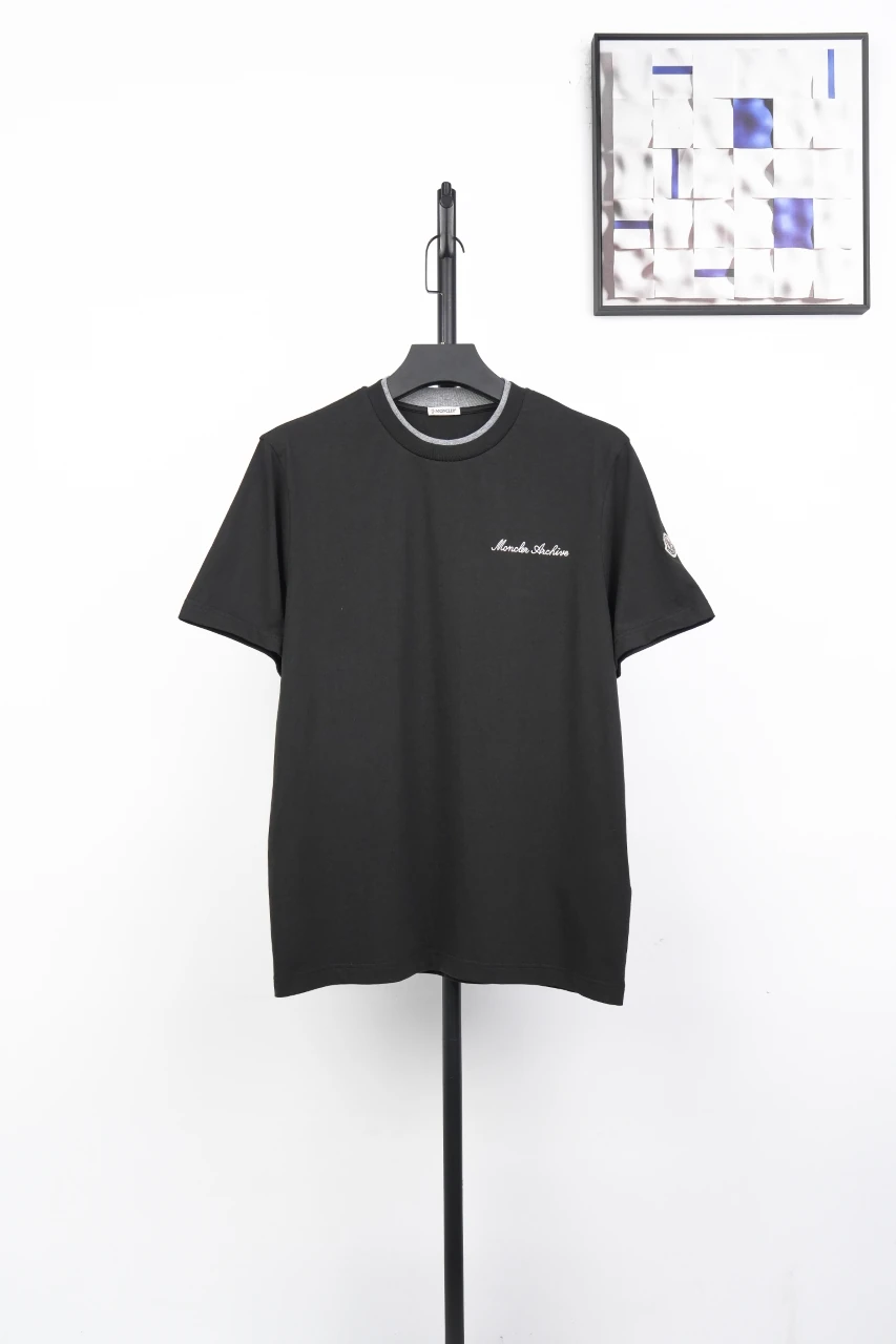 Moncler Black Double-Collar Embroidered T-Shirt product photo from LabelPicks