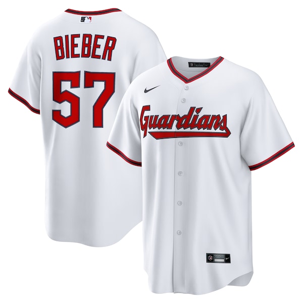 Shane Bieber Cleveland Guardians Nike Home Replica Jersey - White