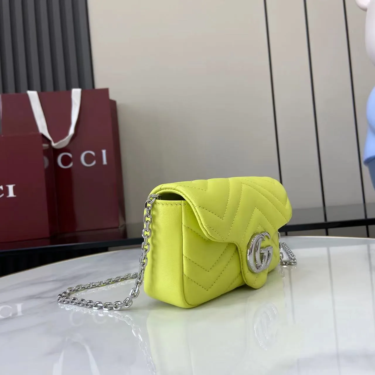 Gucci Marmont Green GG Supreme Canvas Crossbody Bag product photo from LabelPicks