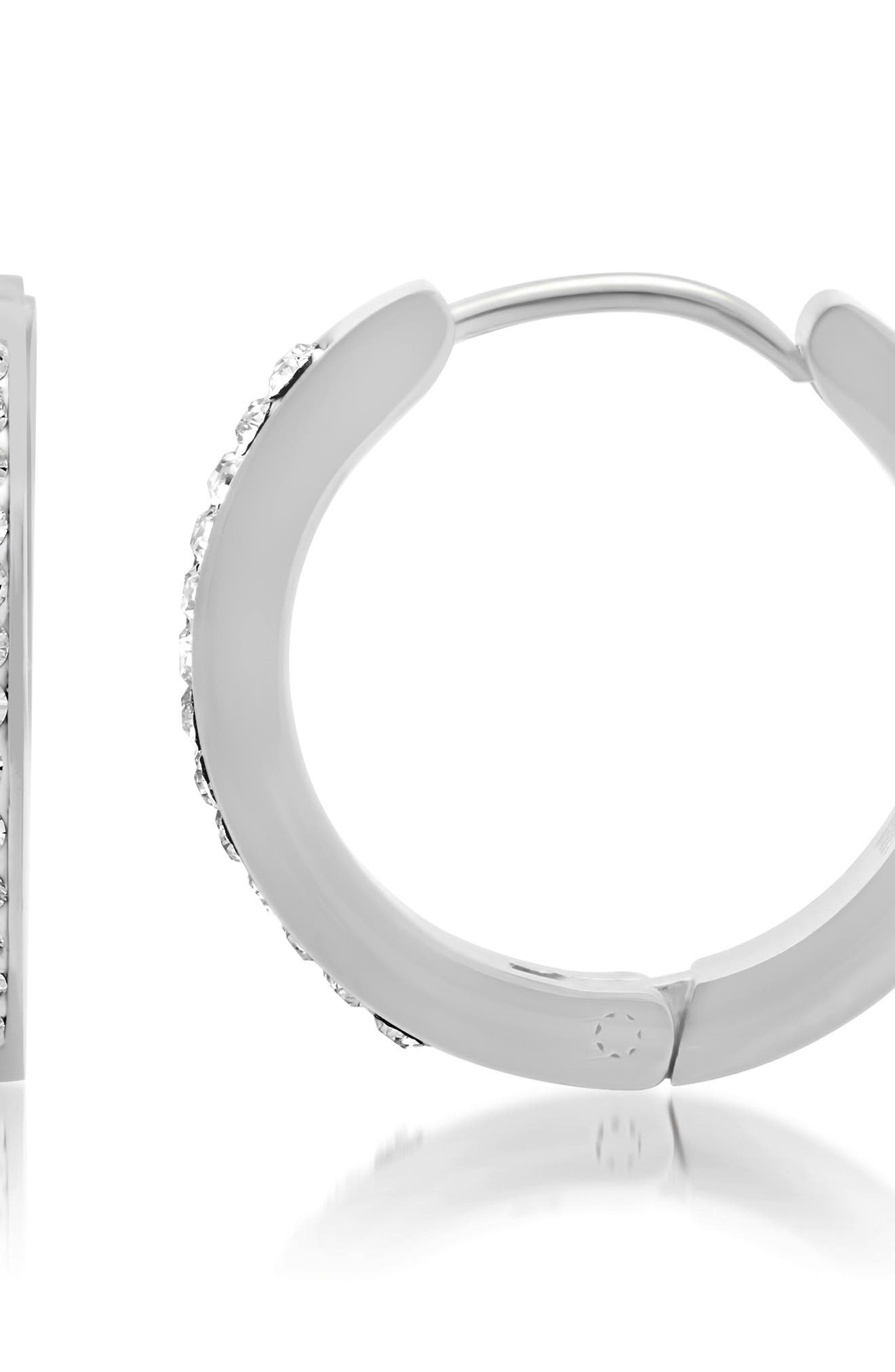 HMY JEWELRY Swarovski Crystal Hoop Earrings