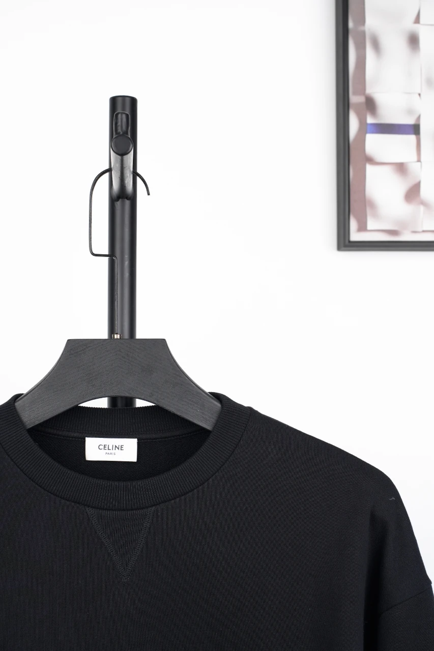 CELINE Black Triomphe Logo Crewneck Sweatshirt product photo from LabelPicks
