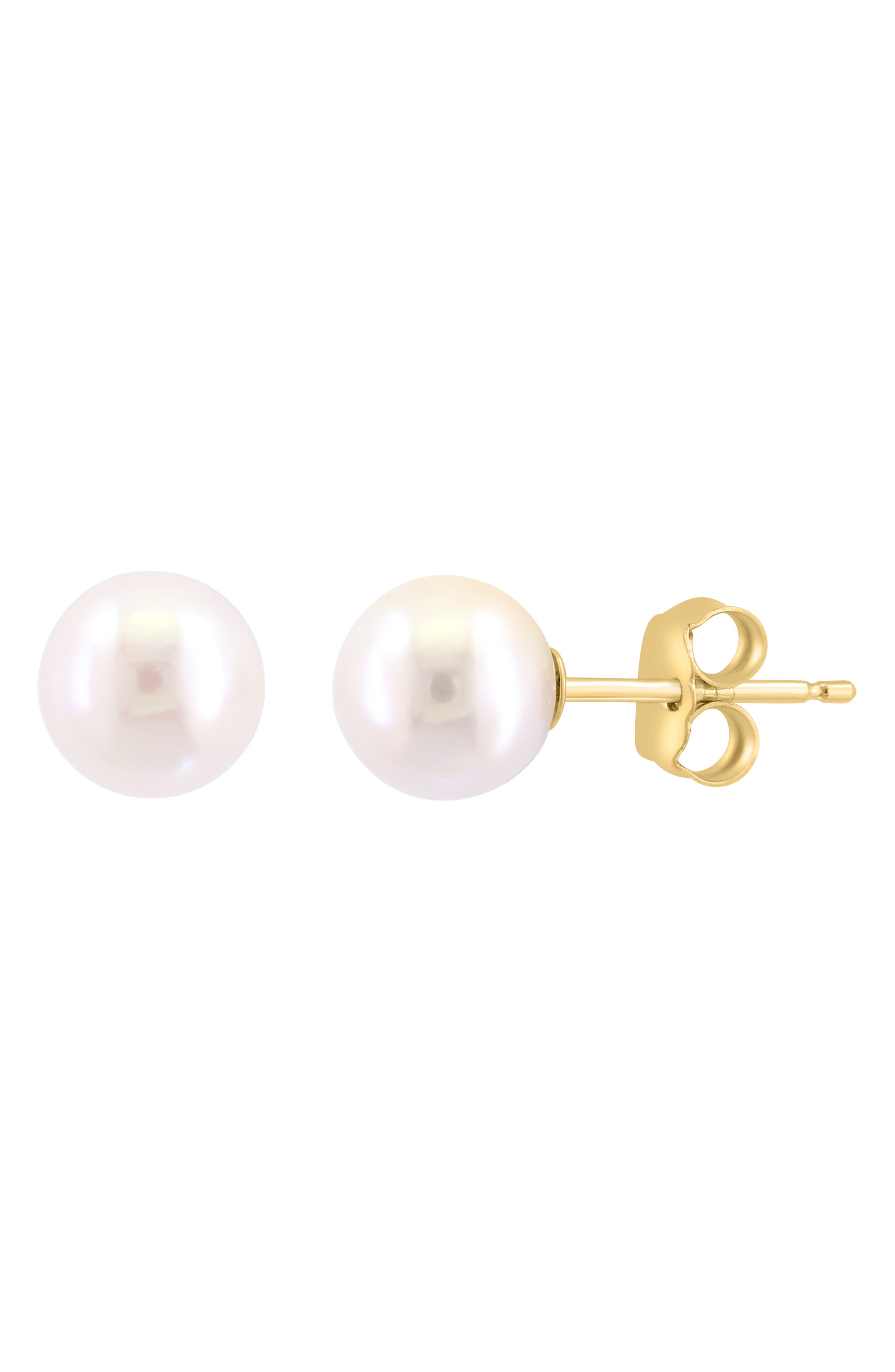 EFFY 14K Gold Akoya Pearl Stud Earrings