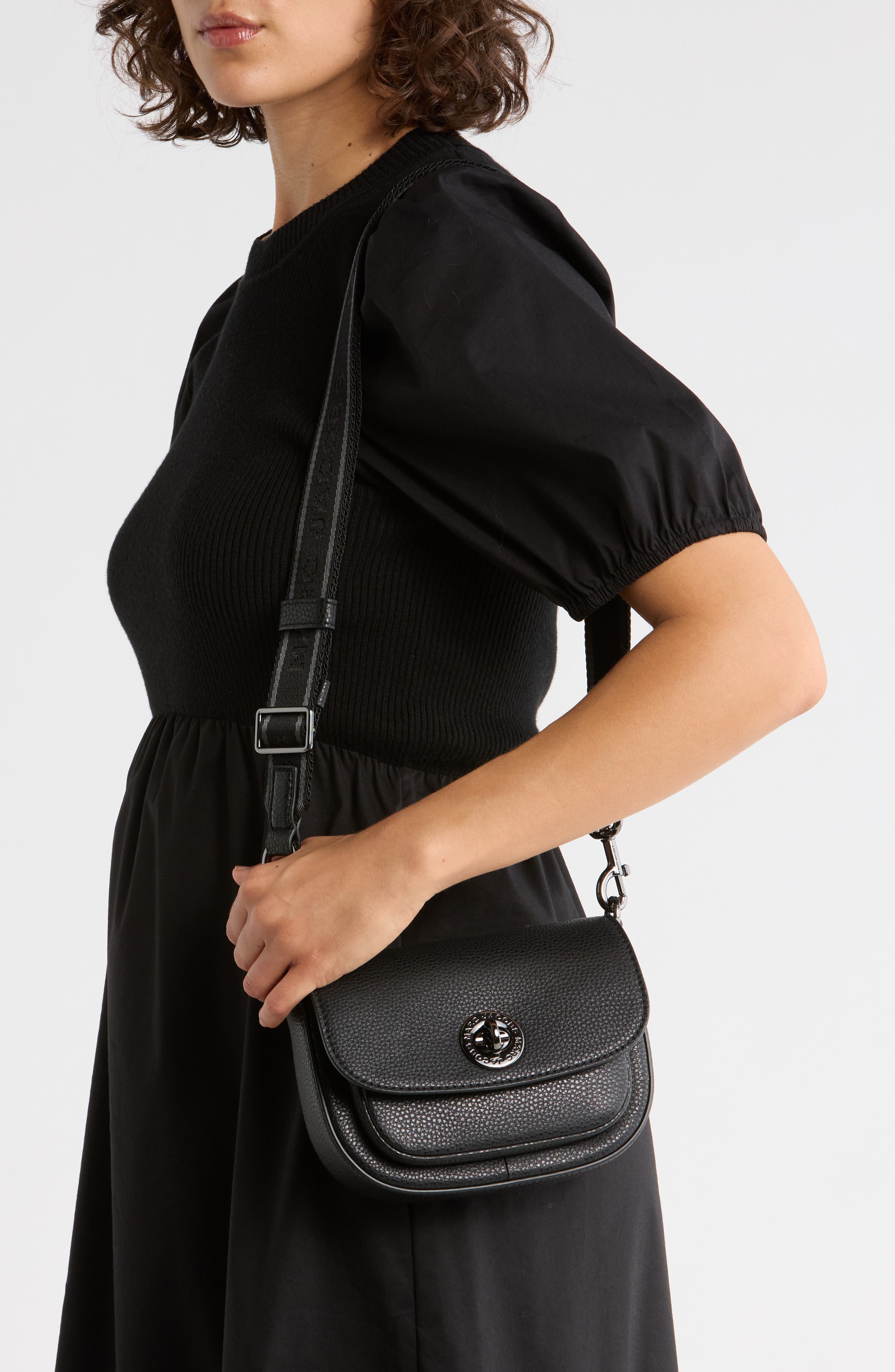 Marc Jacobs Small DTM Signet Turnlock Saddle Bag