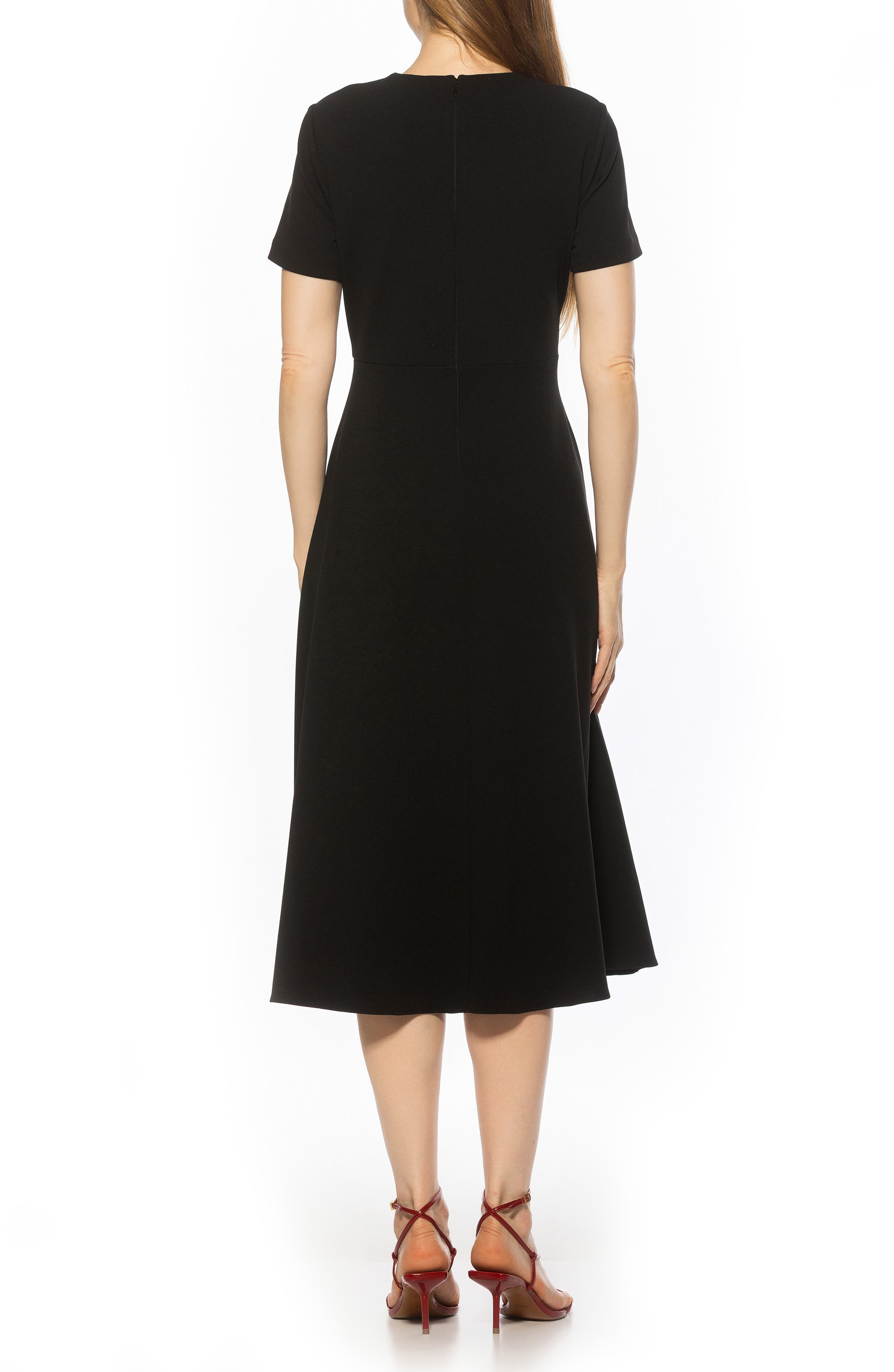 Alexia Admor Xi Gathered Waist Midi Dress