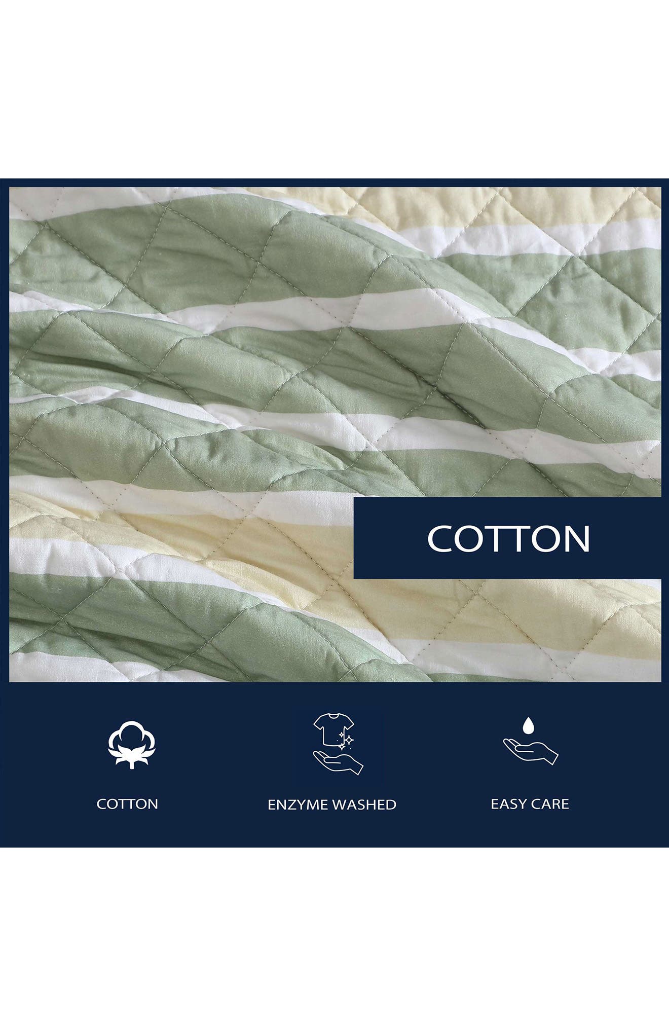 Nautica Varadero Stripe Reversible Cotton Quilt & Sham Set