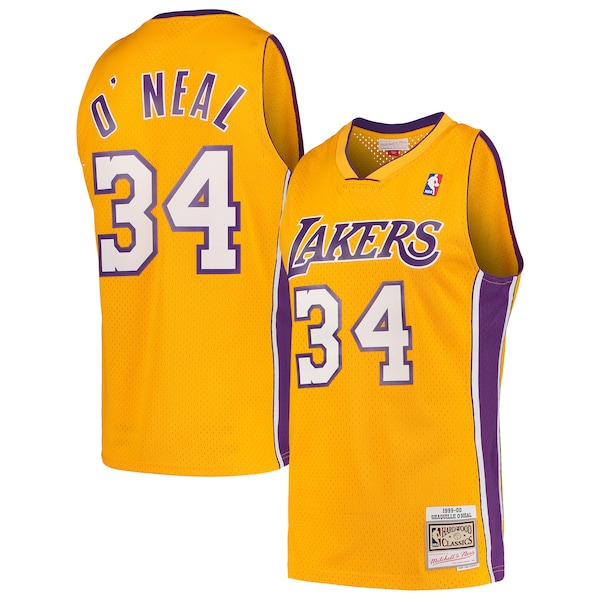 Shaquille O'Neal Los Angeles Lakers  Hardwood Classics Swingman Jersey - Gold