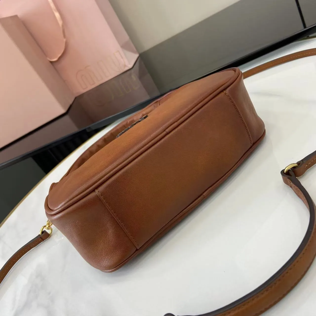 Miu Miu Brown Calfskin Hobo Bag product photo from LabelPicks