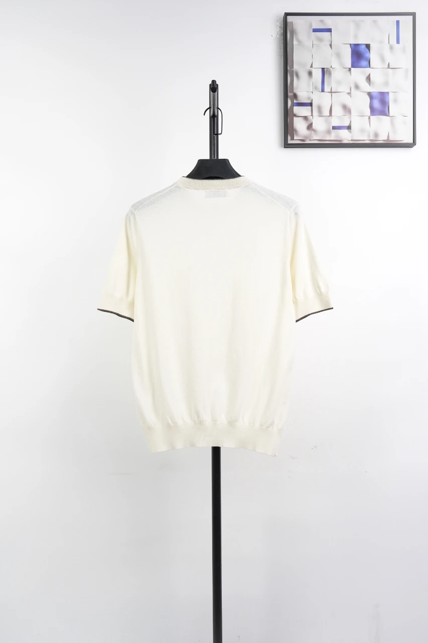 Brunello Cucinelli Sea-Gull Collar Cotton Knit T-Shirt product photo from LabelPicks