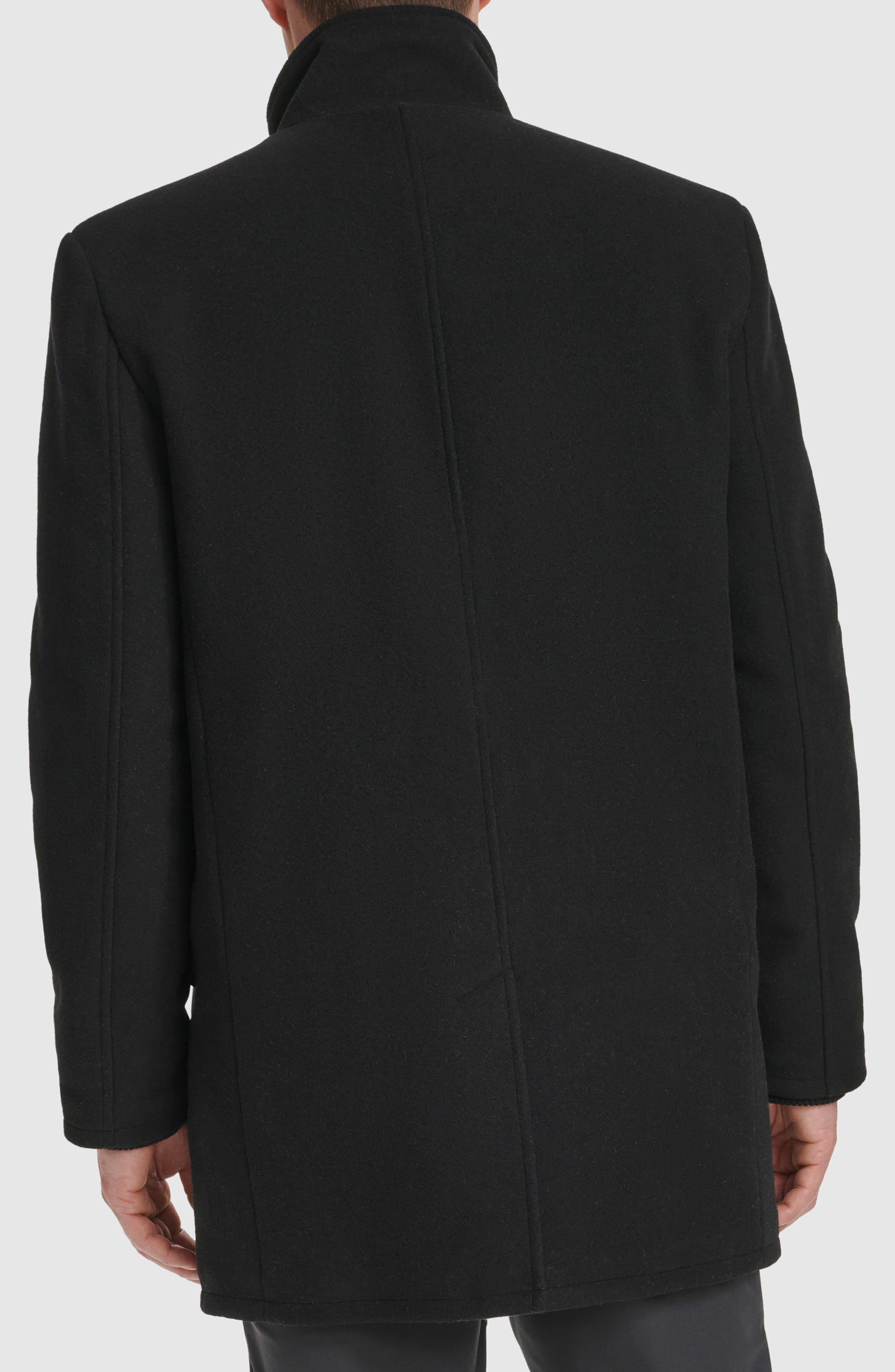 Cole Haan Signature Stand Collar Wool Blend Car Coat
