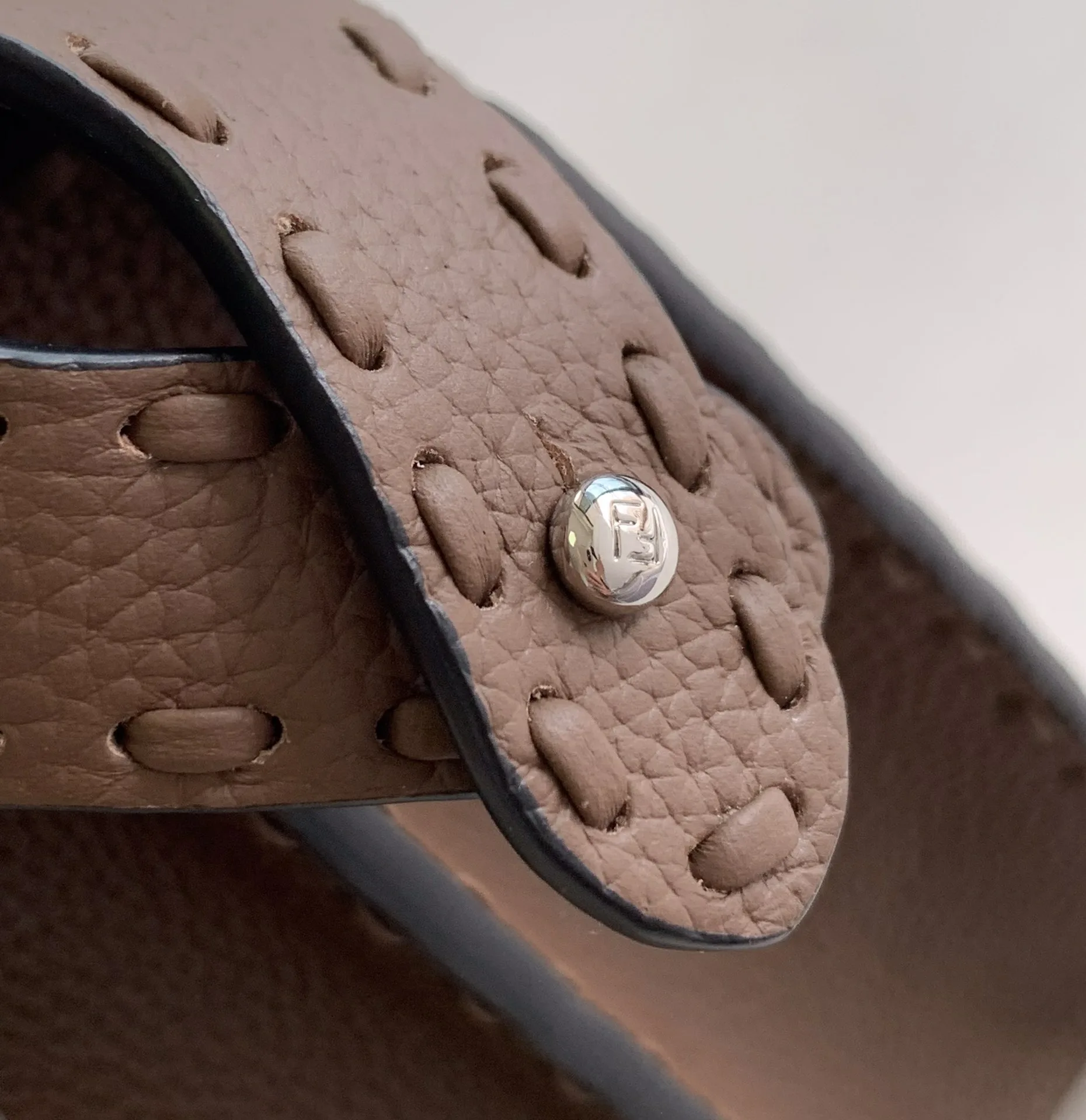 Fendi Peekaboo Brown Calfskin Top Handle Bag product photo from LabelPicks