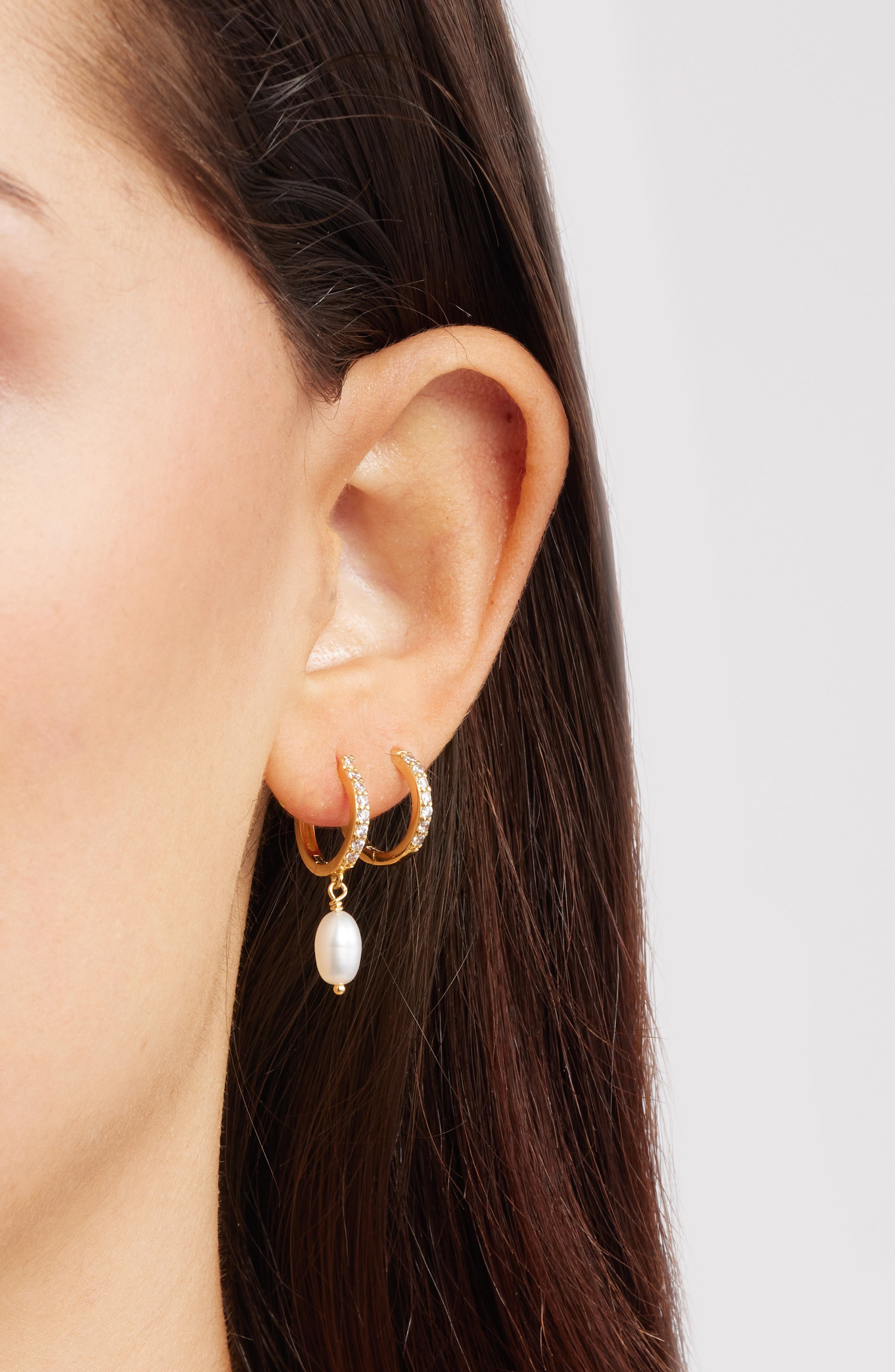 Nordstrom Set of 3 Stud and Hoop Earrings